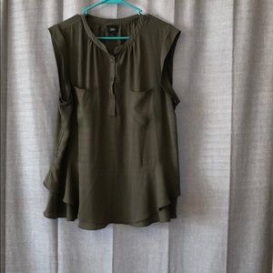 Army green sleeveless top